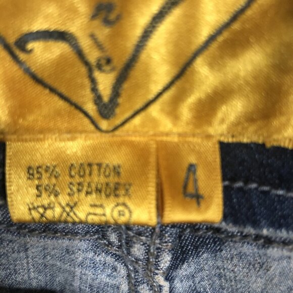 Y2K Vena Jeans Womens 4 Gray All Over Embroidery Boho Retro 70s Artsy - Picture 8 of 16